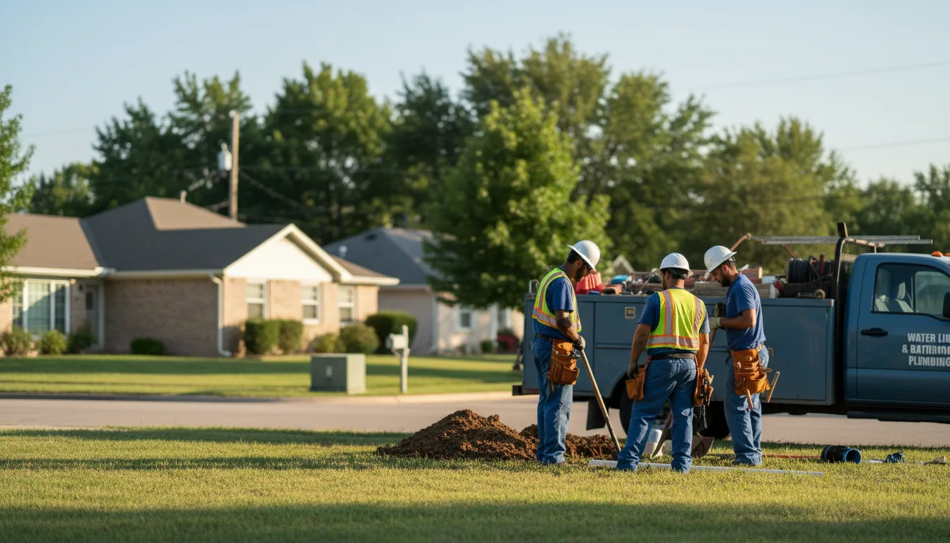 Residential water line and bathroom plumbing service in Dudley, MO